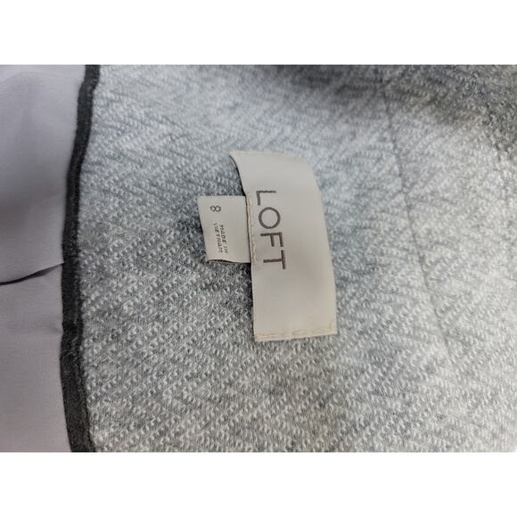 Ann Taylor Loft Women's 8 Gray one-Button Blazer Jacket casual office - Picture 2 of 3